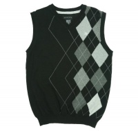 Sean John Argyle Sweater Vest Black S