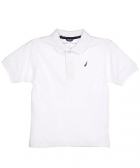 Nautica Solid Pique Polo (Sizes 2T - 4T) - sail white, 3t