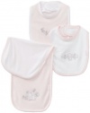 Little Me Baby-Girls Newborn Elephant Bib Set, Pink Multi, One Size