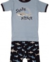 Hatley Boys 2-7 Short Pajama Set, Sharks, 6