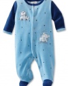 ABSORBA Baby-Boys Newborn Velour Footie