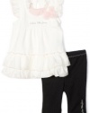 Calvin Klein Baby-Girls Infant 2 Piece Legging Set, Assorted, 18 Months