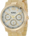 XOXO Women's XO5512 Horn Color Bracelet with Gold Case Watch