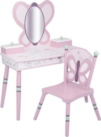 Levels Of Discovery Sugar Plum Vanity and Chair Set Plum/Pink