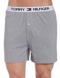 Tommy Hilfiger Men's Athletic Knit Boxer, Grey Heather, Large