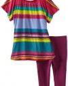 Splendid Littles Baby-Girls Infant Canyon Stripe Tunic Legging Set, Canyon/Horizon, 12-18 Months