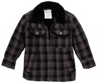 Levi's Boys 2-7 Brushed Plaid Jacket, Sheer Grey, 7