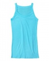 Bella Women's Super Soft Sheer Sleeveless Tank Top, light aqua, Large