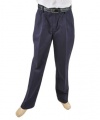 Nautica Pleated Twill Pants (Sizes 8 - 16) - navy, 20