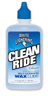 White Lightning Clean Ride the Original Self-Cleaning Wax Bicycle Chain Lubricant, 4-Ounce Drip Squeeze Bottle