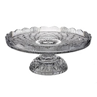 A lace handkerchief once presented to Jackie Kennedy was the inspiration behind this sparkling, limited-edition crystal cake plate, designed by John Connolly for Waterford.