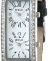 Breda Women's 2185_blk Black Nicola Dual Time Zone Classic Leather Watch