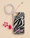 Every girl's glam dream! The star-stuffed earbuds and glittery zebra-print iPhone case gives your little gal a winning way to express herself.