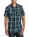 Marc Ecko Cut & Sew Men's Short Sleeve Pop Tartan Shirt