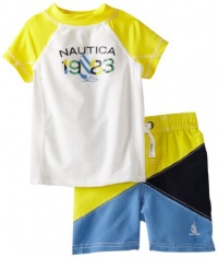 Nautica Baby-Boys Infant 2 Piece Rashguard Set, Firefly, 24 Months