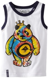 LRG - Kids Boys 2-7 Toddler Tie Dye Panda Tank Top Tee, White, 4/Toddler