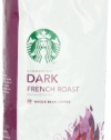 Starbucks Whole Bean Coffee, French Roast, 16-Ounce Bags (Pack of 2)