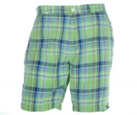 Polo Ralph Lauren Men's Slim Fit Beach Plaid Madras Short, 36, Green Plaid