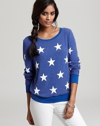 Bright stars lend patriotic punch to this slouchy WILDFOX sweatshirt.