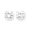 14K White Gold 7mm 1 1/4ct CZ Earrings New in Gift Box