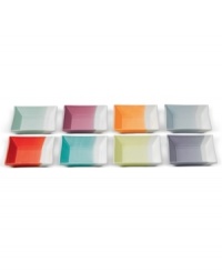 Designed to commemorate Royal Doulton's founding year, these square 1815 trays are crafted using traditional technique and embossed with an 1815 mark. Colorful half-dipped glazes give basic porcelain an artisan feel.