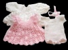 Snowy Rose Dress Baby Crochet Pattern 32 USA