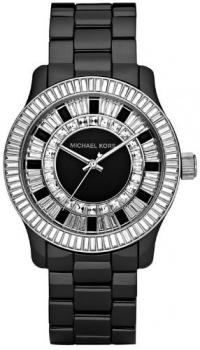 Michael Kors Baguette Crystal Black Ceramic Mens Watch MK5362