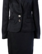 Calvin Klein Women's Jacquard Skirt Suit Navy (4) [Apparel]