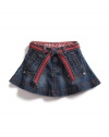 GUESS Kids Girls Denim Skirt, MEDIUM STONE (5)