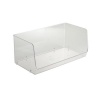 InterDesign Linus Stacking Organizer Bin, Clear, Medium