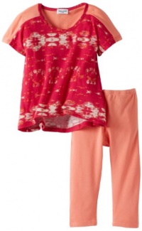 Splendid Littles Baby-Girls Newborn Sunburts Tunic Set, Dragonfruit, 6-12 Months