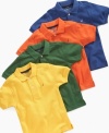 He can build a better basic looks with the help of these solid polo shirts from Nautica.