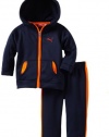 Puma - Kids Baby-boys Infant Pieced Fleece Set, Navy, 12 Months