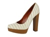 Missoni Womens Stripe Chunky Heel Platform Pumps Tm07