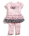 GUESS Skimp and Leggings Two-Piece Set, LIGHT PINK (3/6M)