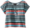 Baby Phat - Kids Girls 7-16 Stripe Tee, Peacock, Large