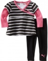 Puma - Kids Baby-Girls Infant Promo Pant Set, Black, 12 Months