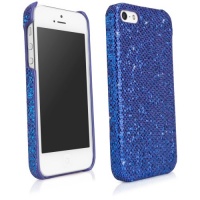 BoxWave Glamour & Glitz Apple iPhone 5 Case - Slim Snap-On Glitter Case, Fun Colorful Sparkle Case for your Apple iPhone 5! - Apple iPhone 5 Cases and Covers (Sapphire Blue)