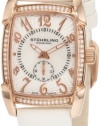 Stuhrling Original Women's 163A.124P2 Vogue Carnegie Rose Swiss Quartz Swarovski Crystal Mother-Of-Pearl White Watch