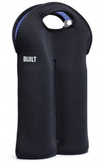 Built Neoprene 2-Bottle Wine Tote, Black