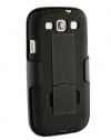 Shell Holster Combo Case for Samsung Galaxy S3 with Kick-stand -At&t, Verizon, T-mobile, Us Cellular and Sprint