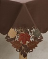 Featuring elaborate cutwork, embroidered accents and leaves piled in rich fall colors, the Maple Quartet table runner sets the scene for an unforgettable autumn, year after year. (Clearance)