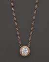 Diamond Solitaire 14K Rose Gold Pendant Necklace, .25 ct. t.w.