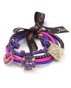 Tie up your ponytail or braid with Juicy Couture hair elastics, featuring vibrant colors and glitzy charms.