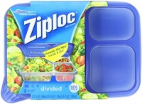 Ziploc Container, Divided Rectangle, 2-Count(Pack of 2)