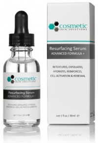 Resurfacing Serum Advanced Formula + 1 fl oz / 30 ml - Retextures, activates, replenishes, exfoliates, and hydrates.