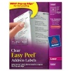 Avery Easy Peel Clear Mailing Labels for Laser Printers, 1 x 2.62 Inches, Box of 1500 (5660)