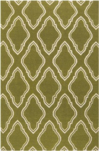 Area Rug 5x8 Rectangle Transitional Olive-Cream Color - Surya Fallon Rug from RugPal