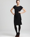 Take your dressing on the side in this Lafayette 148 New York dress, with a flattering scoop neck and an off-center tie.