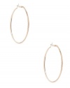 GUESS Faceted Gold-Tone Hoop Earrings, GOLD